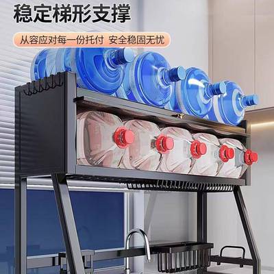 厨房碗槽水20724筷池碗柜水槽置架家用台面带物接水盘盘沥水碗碟