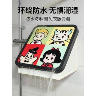 室MXV澡壁画收纳柜洗浴衣服神器免打孔防水挂放画箱卫生间折叠置
