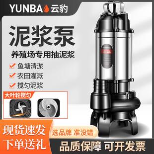 泥浆泵泵化粪池家用污潜22IEP0V排污水泵水抽粪清鱼塘抽泥沙380V4