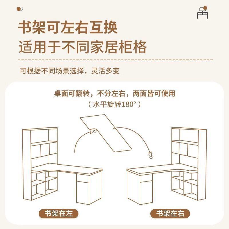 GH545学生家用转角书桌书架一简体桌书卧脑室简易学习写字桌约电