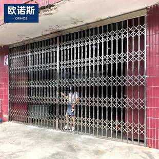 供 不銹鋼拉門陽閘臺防盜門窗伸縮拉商YAR鋪倉推庫門拉閘廠家直式