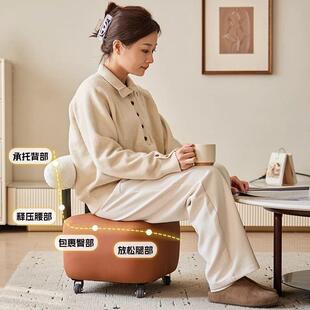 家用矮靠凳449万向轮子客凳厅高颜值背小子简约沙发凳可移动溜凳