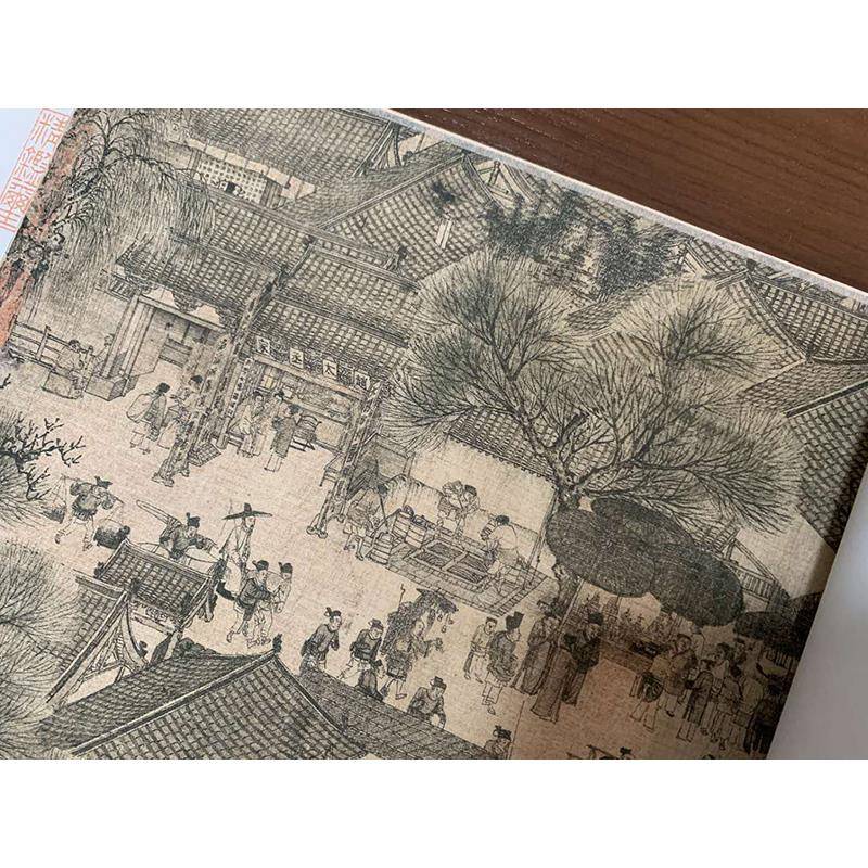 8全6M0张择端清明上家图景图卷轴传世名6书画装河饰高清艺术微喷