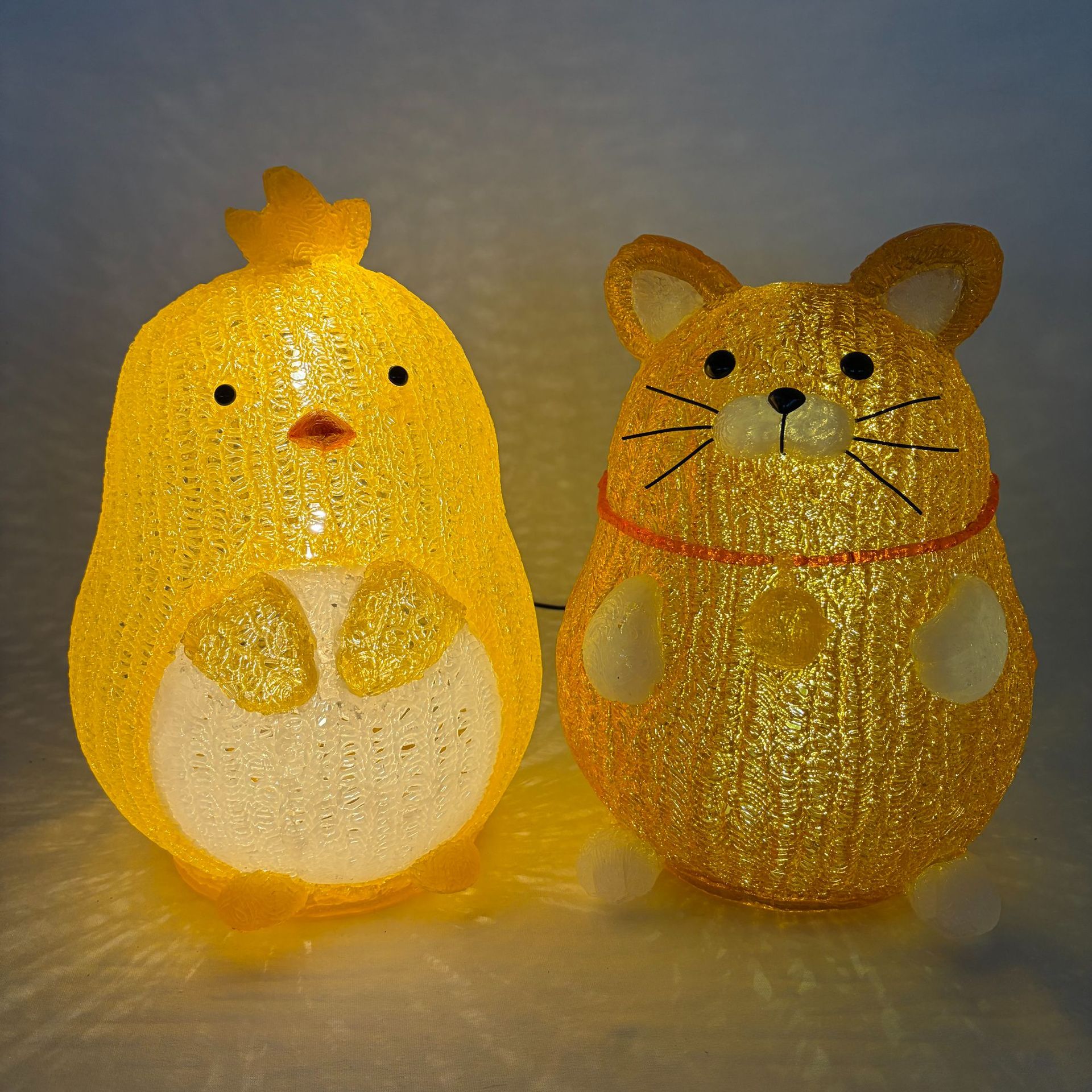 鸡猫组合户外LED水晶灯饰 商场圣诞节装饰灯 橱窗家居花园展示