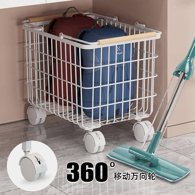 桌下书包置物架放置神带器子GBL篮筐可移动大滑容架量收纳箱轮底