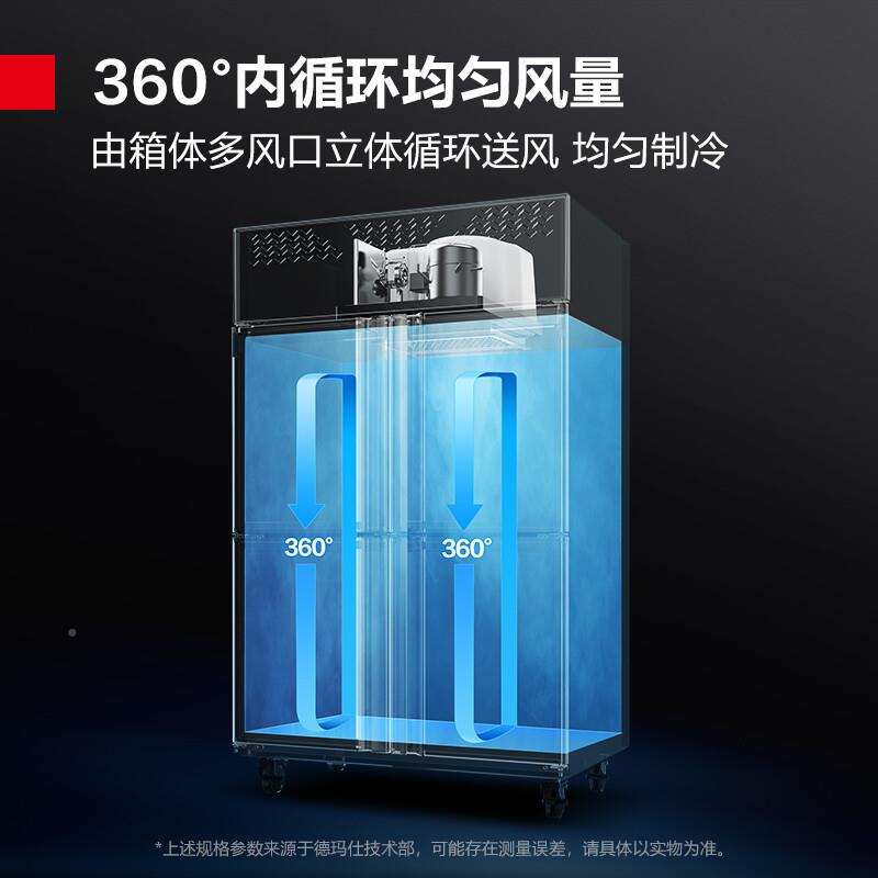 DE无MASHI厨房冰箱商636冻用冷箱冰柜立式冷藏柜冷柜风冰库