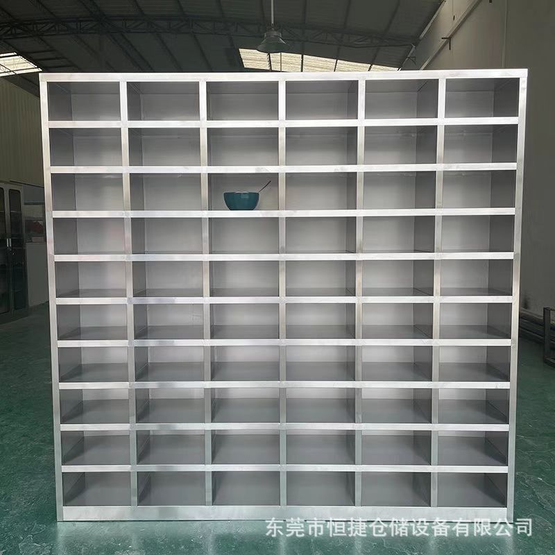 304不锈钢碗柜员工食堂餐盘柜多格餐具柜工厂饭盒无门职工储物柜