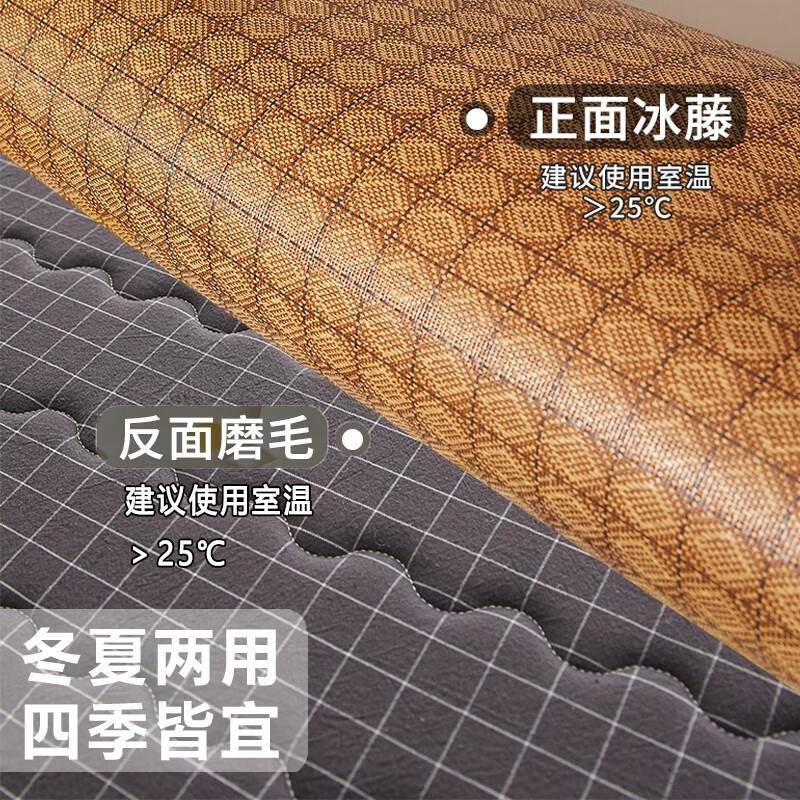 打学生单人宿舍床垫季功3036858能冰藤棉席针织垫子双面四两用202