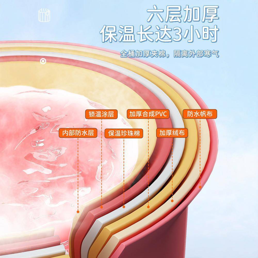 折叠安浴56731517桶熏蒸大人拆叠泡装澡护桶做浴盆浸浴桶浴缸家免