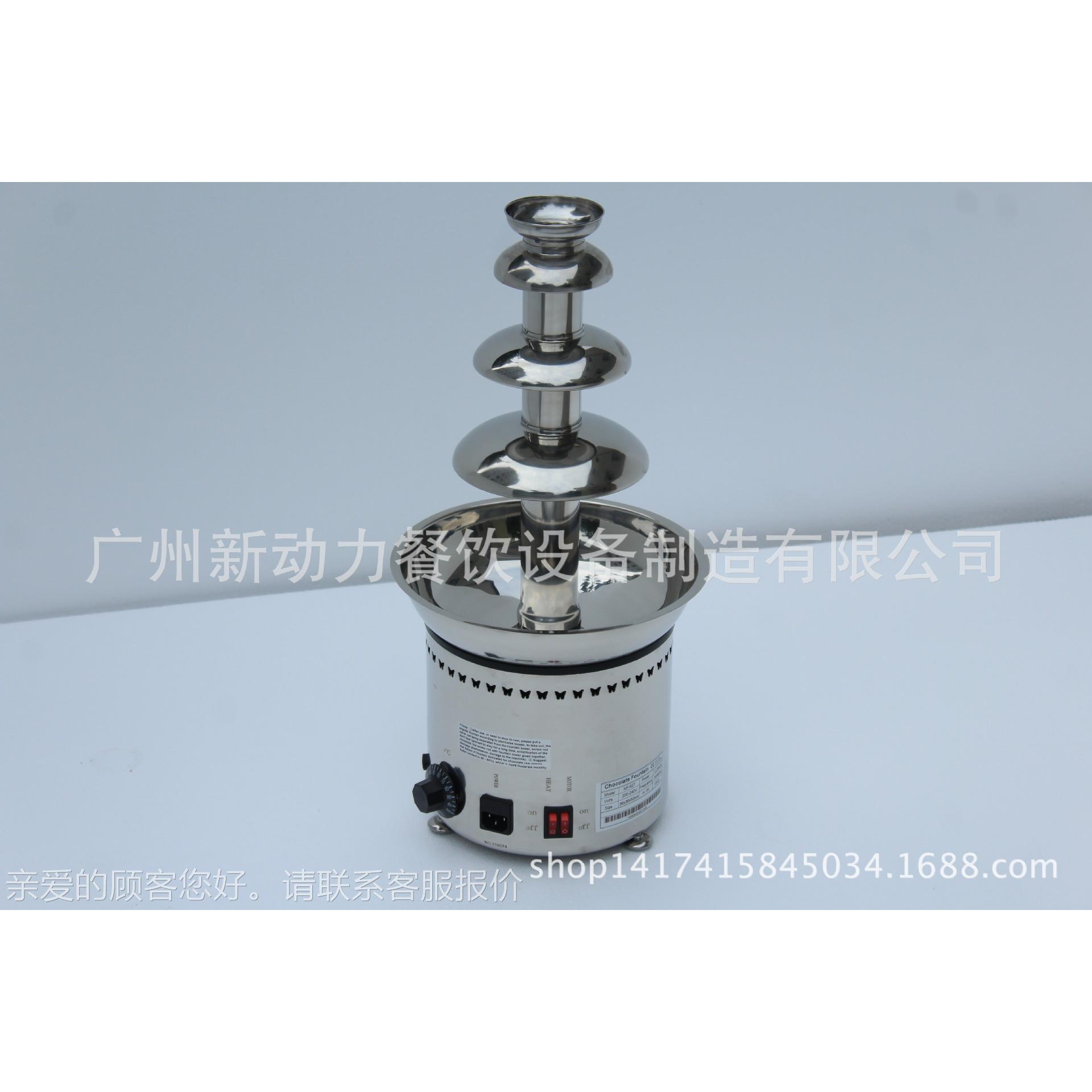 瀑巧克力喷泉机巧巧/4层克力融化塔/带加热克力SZV布机/巧克力机