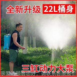 负汇965临2升农用三缸泵电动喷雾超大容量背式 打农药果器树高压锂