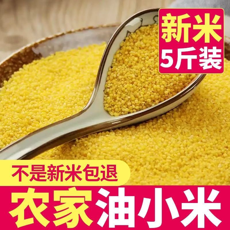 2024年延安农家黄小米1斤/5斤新米熬粥油小米糯五谷杂粮食品