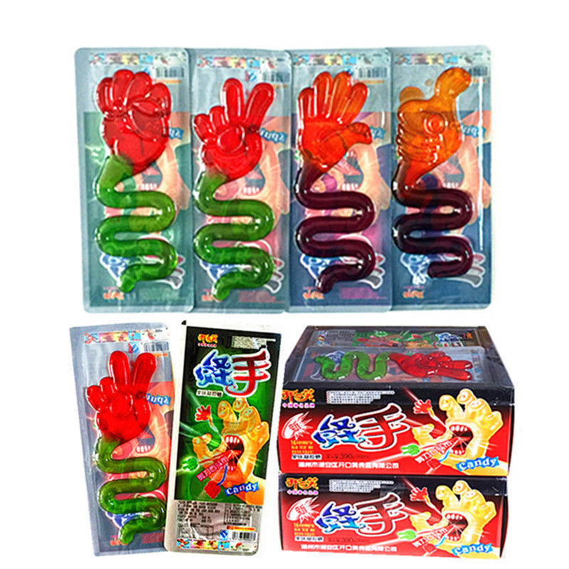 怪手糖坏手糖剪刀石头布橡皮糖果味凝胶软糖儿童创意零食糖果批发