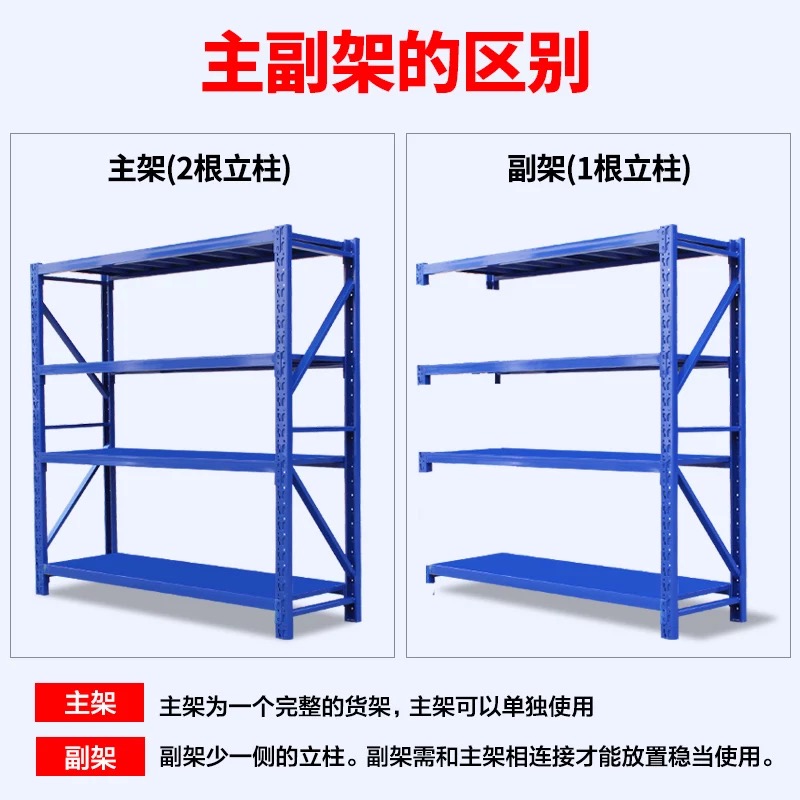 温州轻型仓库货架家用仓储货架库房钢制货架中型储物服装架子铁架