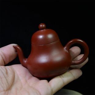 水平壶潮州朱泥纯全手工手拉壶潮汕紫砂壶家用工夫泡茶壶吴建强