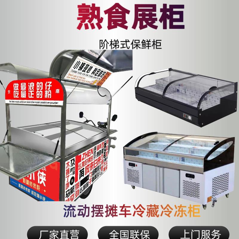台式冷藏展示柜三轮车移动摆摊冷柜凉菜炸串烧烤商用必须冰柜卤菜