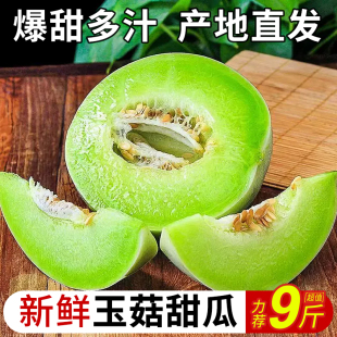 小香瓜蜜瓜羊角哈5密瓜 包邮 冰淇淋玉菇甜瓜新鲜9斤水果当季 整箱