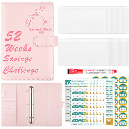 跨境爆款活页本52周挑战存钱本储蓄手账本52WeekSavingsChallenge