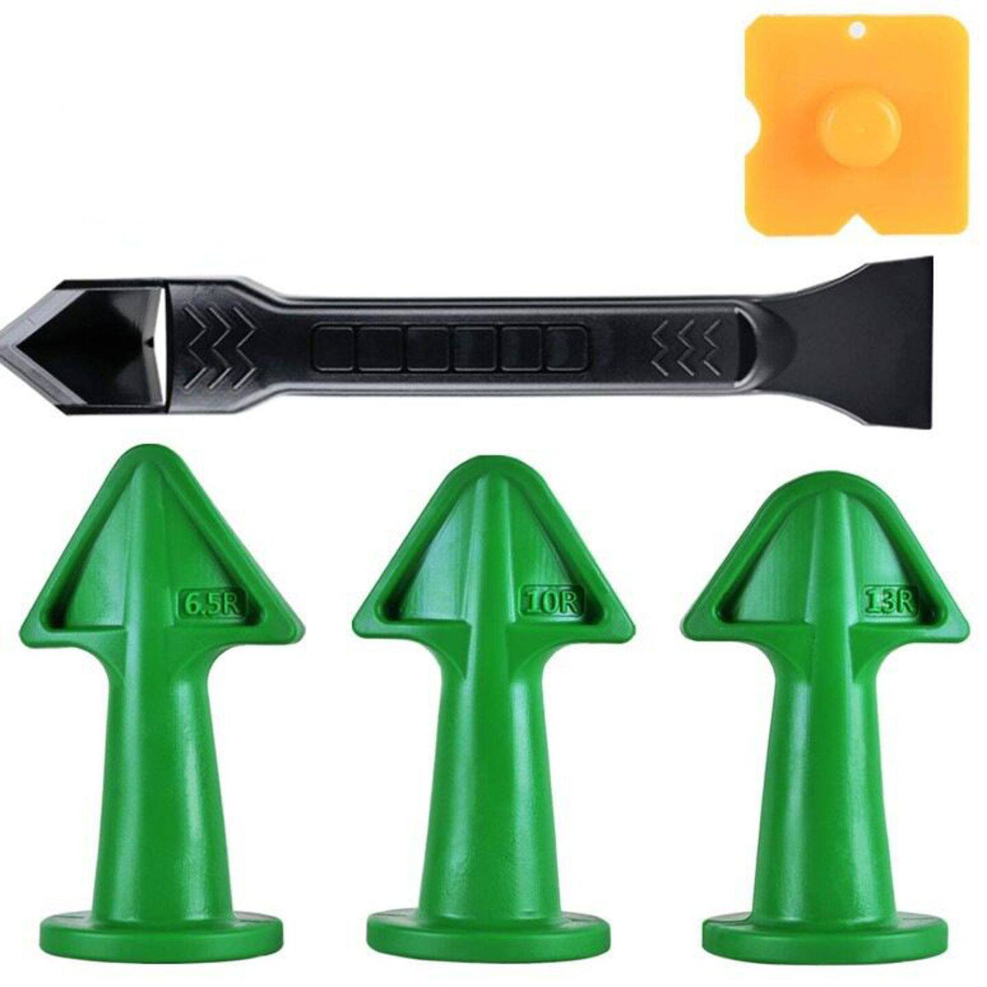 5合一填缝工具套件玻璃胶刮板铲胶利器硅胶填缝胶嘴