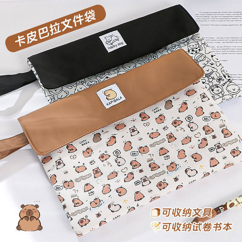 新款卡皮巴拉文件袋小学生卡通颜值大容量拉链式试卷收纳袋,玩具/童车/益智/积木/模型,文件袋,淘宝优惠券,粉丝福利购,淘宝优惠卷