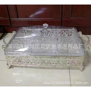 欧式镀金镀银多格糖果盒家居KTV酒店摆台6格4格小吃碟