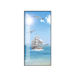 入户玄关装饰画客厅走廊过道墙壁画现代简约竖版风景2023新款挂画