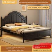 铁床双人床现代简约1.5米法式 加厚强化铁架床出租房单人儿童铁床