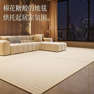 轻奢高级感免洗可擦免打理卧室奶油风地毯 客厅沙发地垫子2024新款