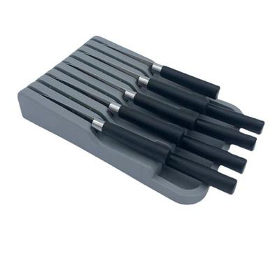 厨房刀座刀具收纳盒 刀具分隔整理架 刀架餐具抽屉收纳盒厂家