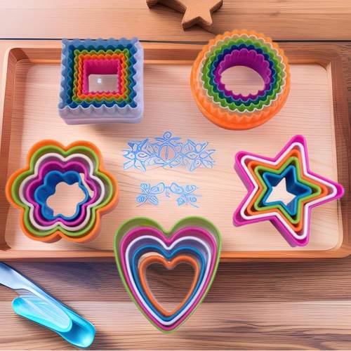 烘焙彩色5-6件套饼干模水果蔬菜切甜点慕司圈曲奇饼蛋糕模具