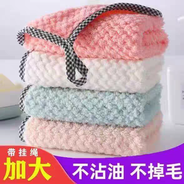菠萝格包边抹布不沾油厨房洗碗巾