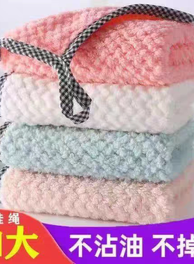 菠萝格包边抹布不沾油厨房洗碗巾强吸水家务清洁可挂式抹布