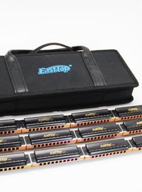 东方鼎easttop T008K十孔蓝调布鲁斯口琴初学7调/12调套装