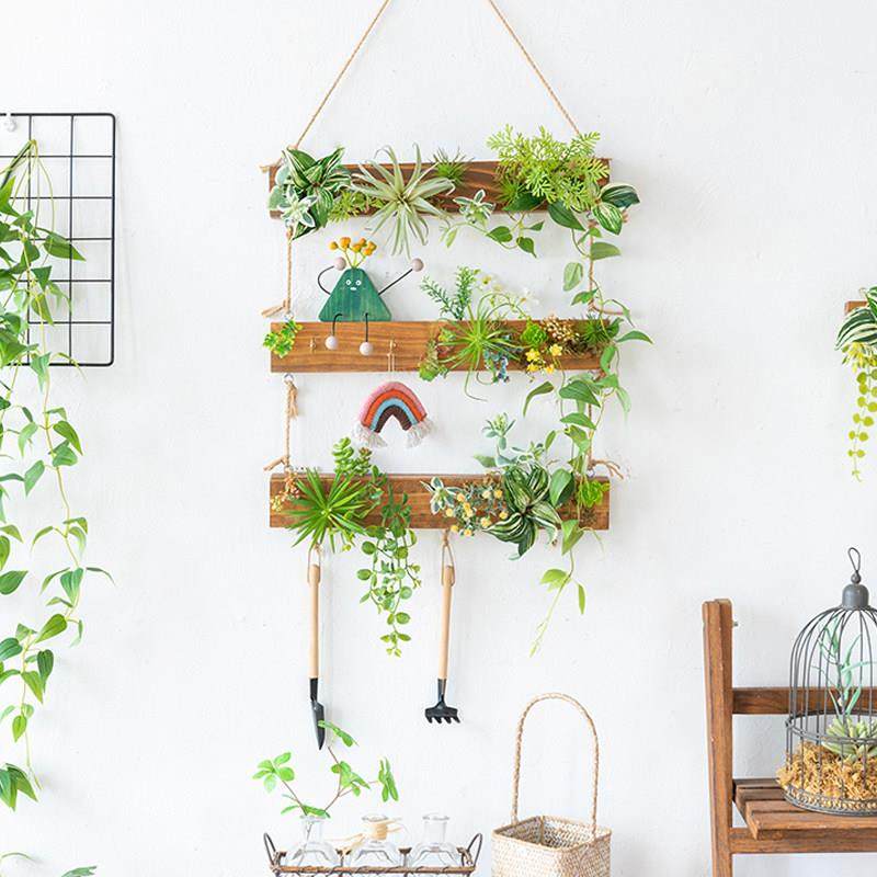 阿楹 原木风阳台墙面装饰挂钩 网红民宿小院春夏餐厅遮丑绿植挂件,家居饰品,壁饰,淘宝优惠券,粉丝福利购,淘宝优惠卷