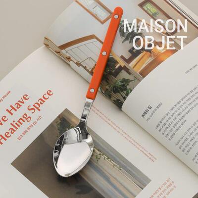 【韩国原订单】Cher Table Spoon食品级304不锈钢Pc环保手柄风格