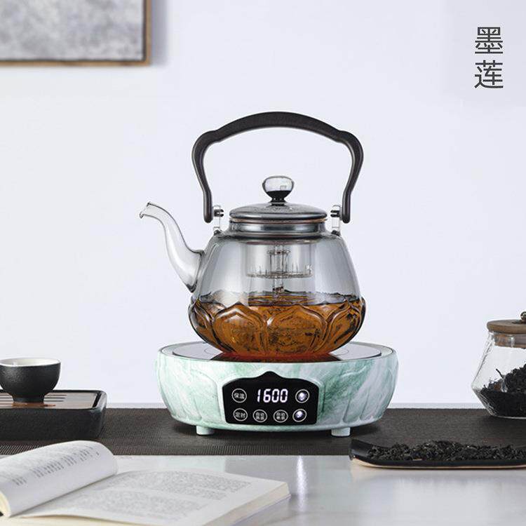 2024新款高端玻璃煮茶壶高硼硅电陶炉蒸茶煮茶器套装家用烧水茶具