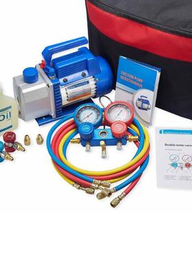 冷媒专用R410A 110V60HZ单级1升180W制冷维修小型迷你3CFM真空泵