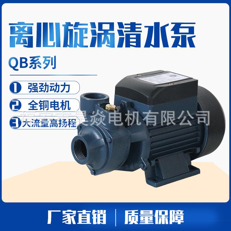 QB系列 0.5HP 370W电动旋涡离心式清澈净水泵泳池池塘农场小型泵