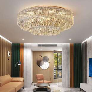 轻奢客厅水晶吸顶灯现代简约高端大气2024新款大厅主灯中山灯具