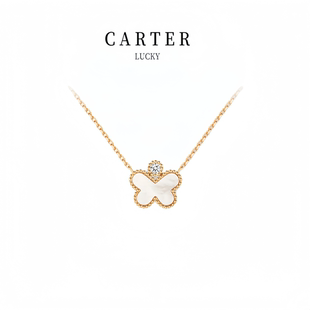 吴千语同款设计感蝴蝶贝母吊坠项链女款2025新款女时尚气质锁骨链