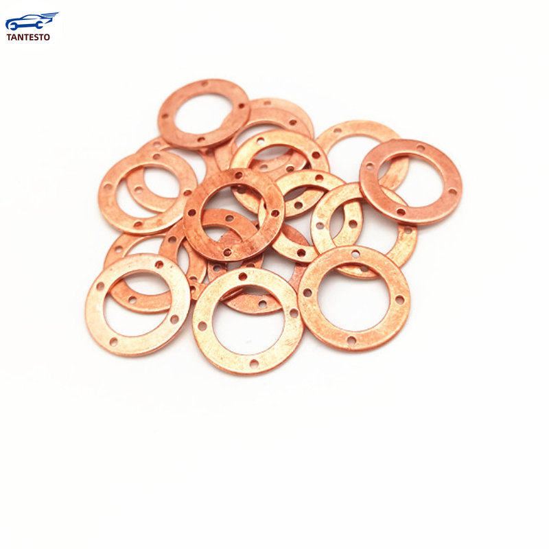 适用100PCS 4孔柴油共轨喷油器铜垫圈垫片