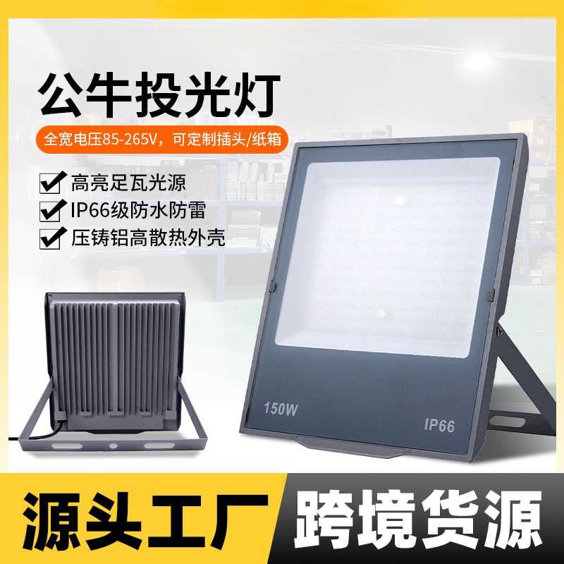 新款投光灯100W户外照明泛光灯