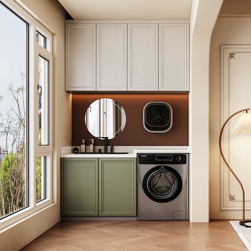 洗衣机柜一体阳台洗手盆浴室柜