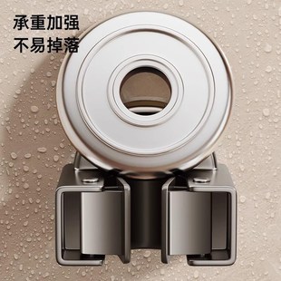 拖把壁挂夹吸盘卡扣神器挂钩免打孔卫生间浴室收纳挂架固定门后