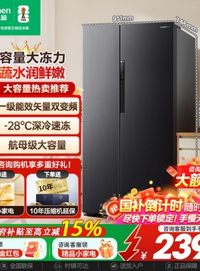 容声637L大容量双开对开门一级无霜家用超薄嵌入冰箱以旧换新补贴