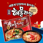 韩国进口八道海鲜汤面御膳海鲜味拉面方便面煮面泡面拉面海鲜面