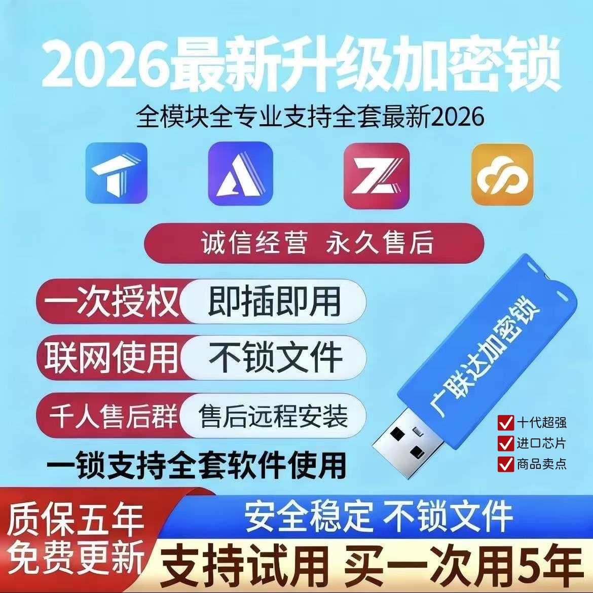 2026广联达加密锁GCCP7.0计价土建安装算量钢筋翻样出租买断