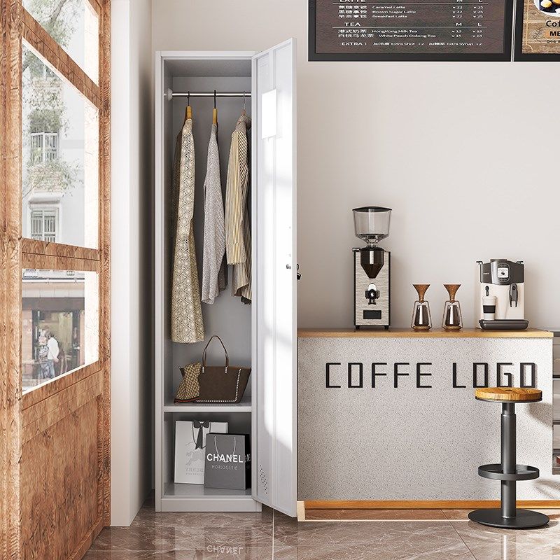 单门更衣柜员工柜铁皮柜单人柜带锁储物柜钢制更衣箱简易办公衣柜,商业/办公家具,更衣柜,淘宝优惠券,粉丝福利购,淘宝优惠卷