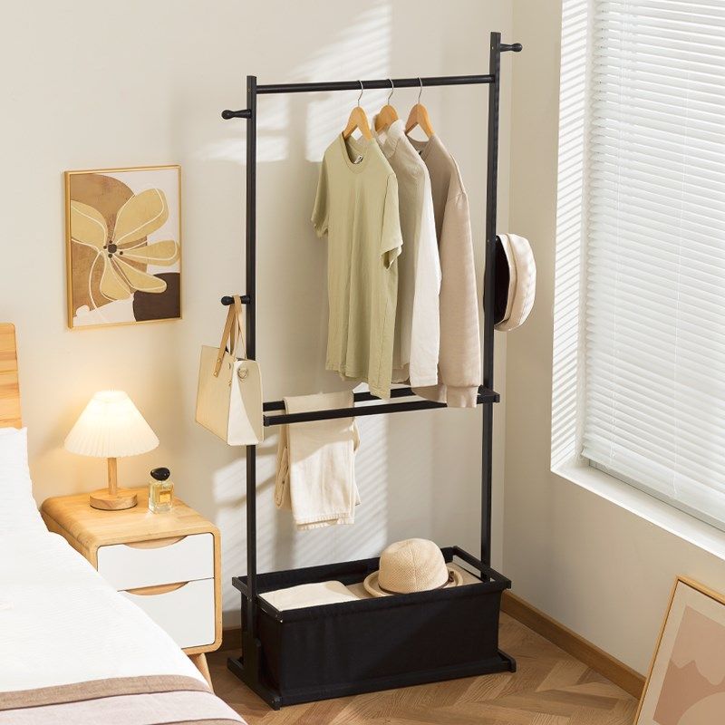 卧室落地阳台家用挂衣架移动晾衣杆楠竹衣帽架柜房间收纳置物架子,住宅家具,衣帽架,淘宝优惠券,粉丝福利购,淘宝优惠卷