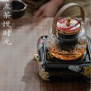 全自动电陶炉耐高温陶瓷玻璃壶煮茶器普洱茶煮茶炉家用复古烧茶炉